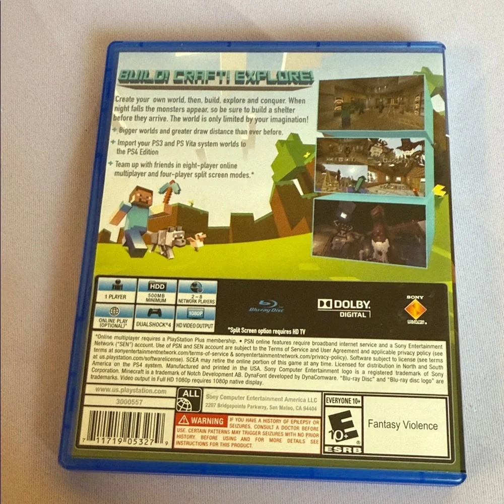 Minecraft for PlayStation 4 - Blue Case